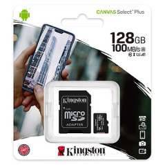 Card SD kingston 128 go + adaptateur 2