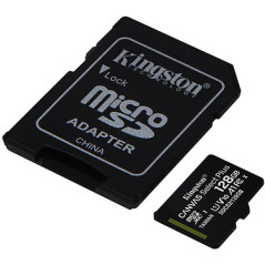 Card SD kingston 128 go + adaptateur 2
