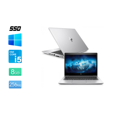 PC Portable HP EliteBook 830 G5 (13.3")  - Windows 10 PRO - i5 8ème genération - 256Go SSD - 8Go - testé et reconditionné