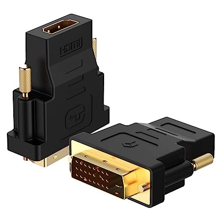 Adaptateur HDMI(F) Vers DVI(M) Contacts plaqués or, doré